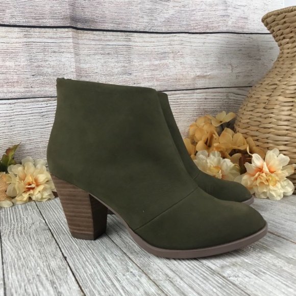Sole Society Devyn Khaki Goat Nubuck Bootie Size 5.5 - Picture 4 of 10